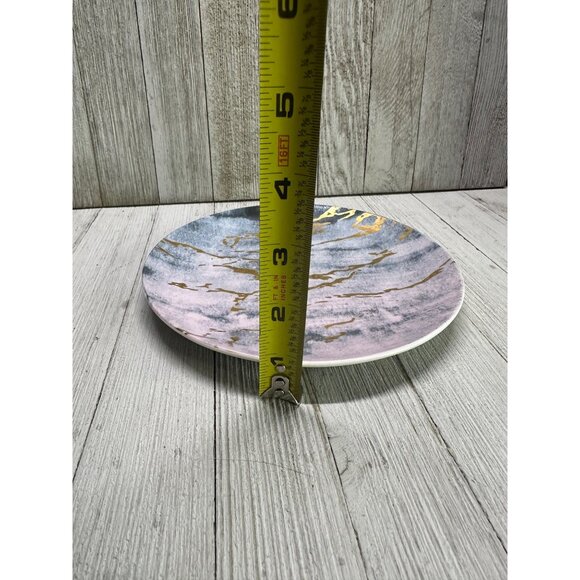 Vintage American Atelier Salad Plate Marble Design Porcelain 7.5'' - Set of 2 - Picture 7 of 7